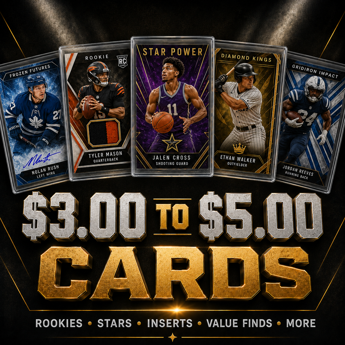 $3.00 to $5.00 CARDS