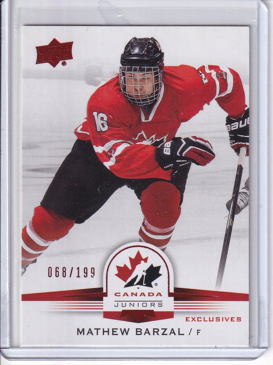 2014-15 UD Team Canada Exclusive Juniors #26 Mathew Barzal /199