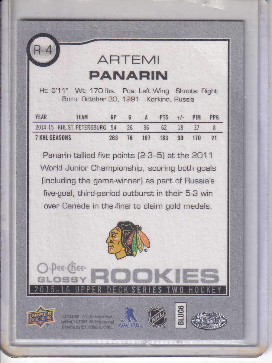 2015-16 Upper Deck #R-4 Artemi Panarin O-Pee-Chee Glossy Rookies