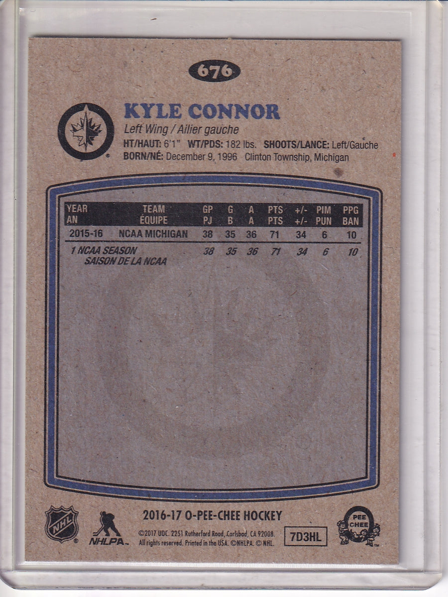 2016-17 Upper Deck #676 Kyle Connor 2016-17 O-Pee-Chee Update Retro