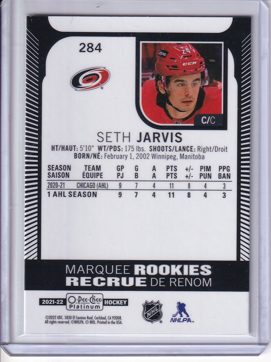 2021-22 O-Pee-Chee Platinum #284 Seth Jarvis