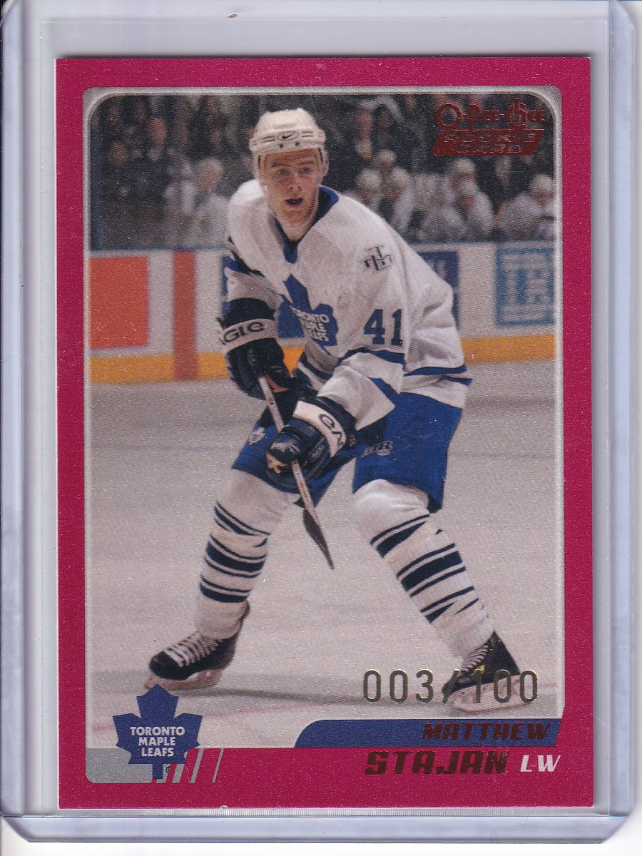 2003-04 Topps Matthew Stajan Rookie Card #317 003/100