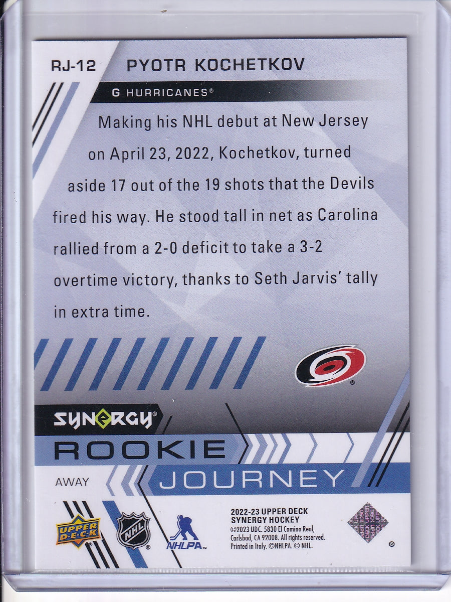 2022-23 Upper Deck Synergy #RJ-12 Pyotr Kochetkov Rookie Journey Away #/699
