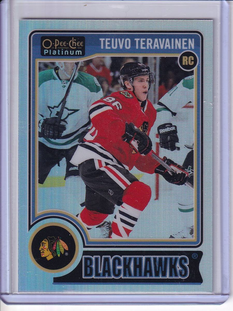 2014-15 O-Pee-Chee Platinum #157 Teuvo Teravainen White-Ice #/199
