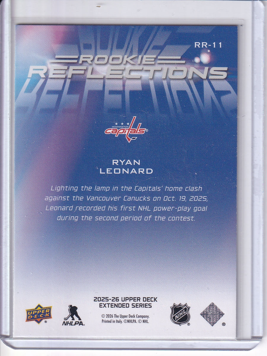 2025-26 Upper Deck #RR-11 Ryan Leonard Rookie Reflections
