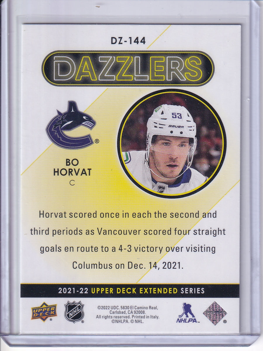 2021-22 Upper Deck #DZ-144 Bo Horvat Dazzlers Orange