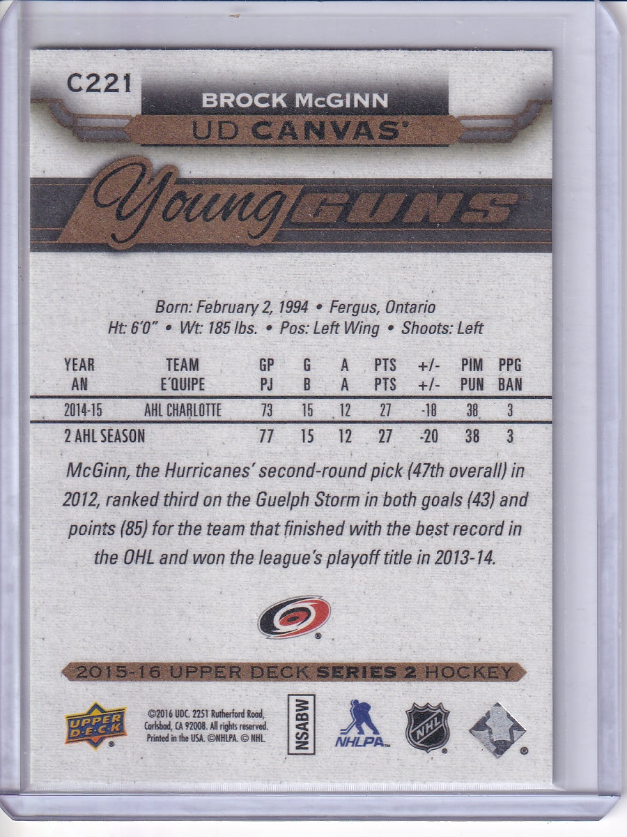 2015-16 Upper Deck #C221 Brock McGinn UD Canvas