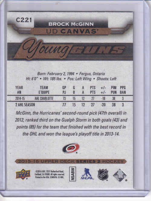2015-16 Upper Deck #C221 Brock McGinn UD Canvas