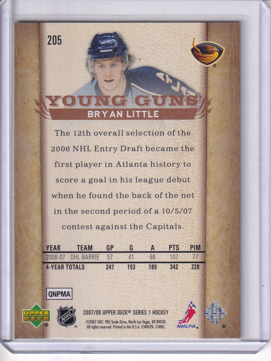 2007-08 Upper Deck #205 Bryan Little