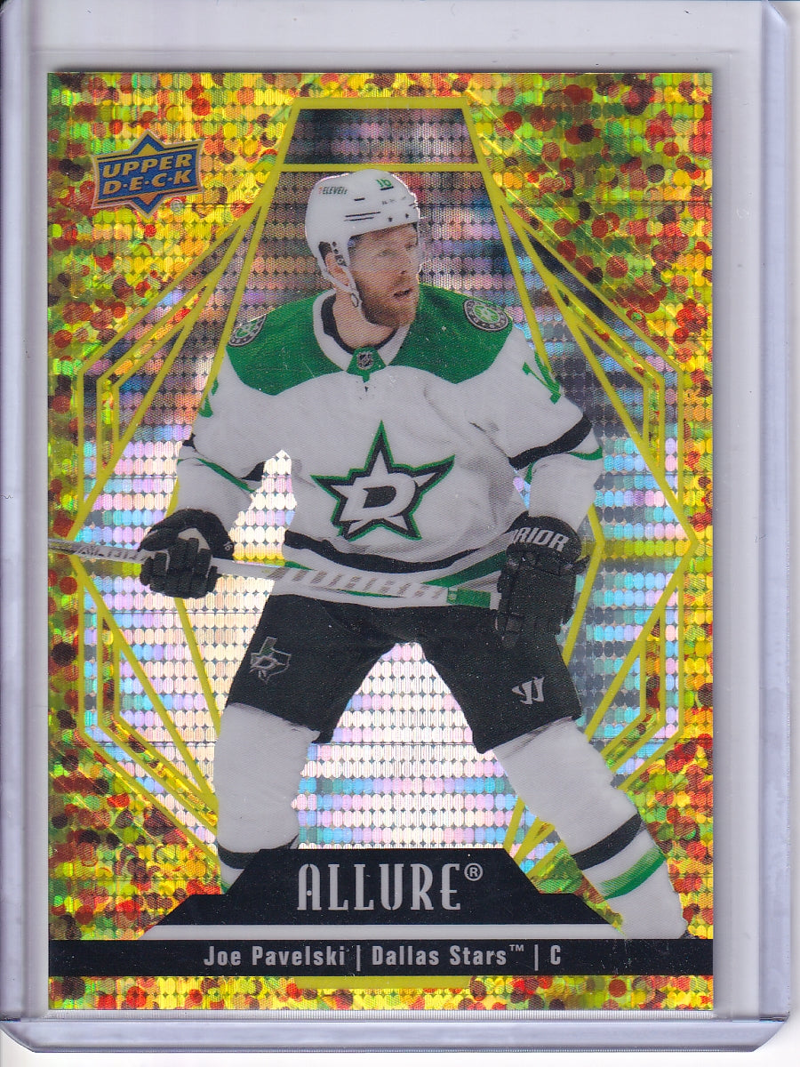 2022-23 Upper Deck Allure #46 Joe Pavelski Glitter Bomb Gold #/199
