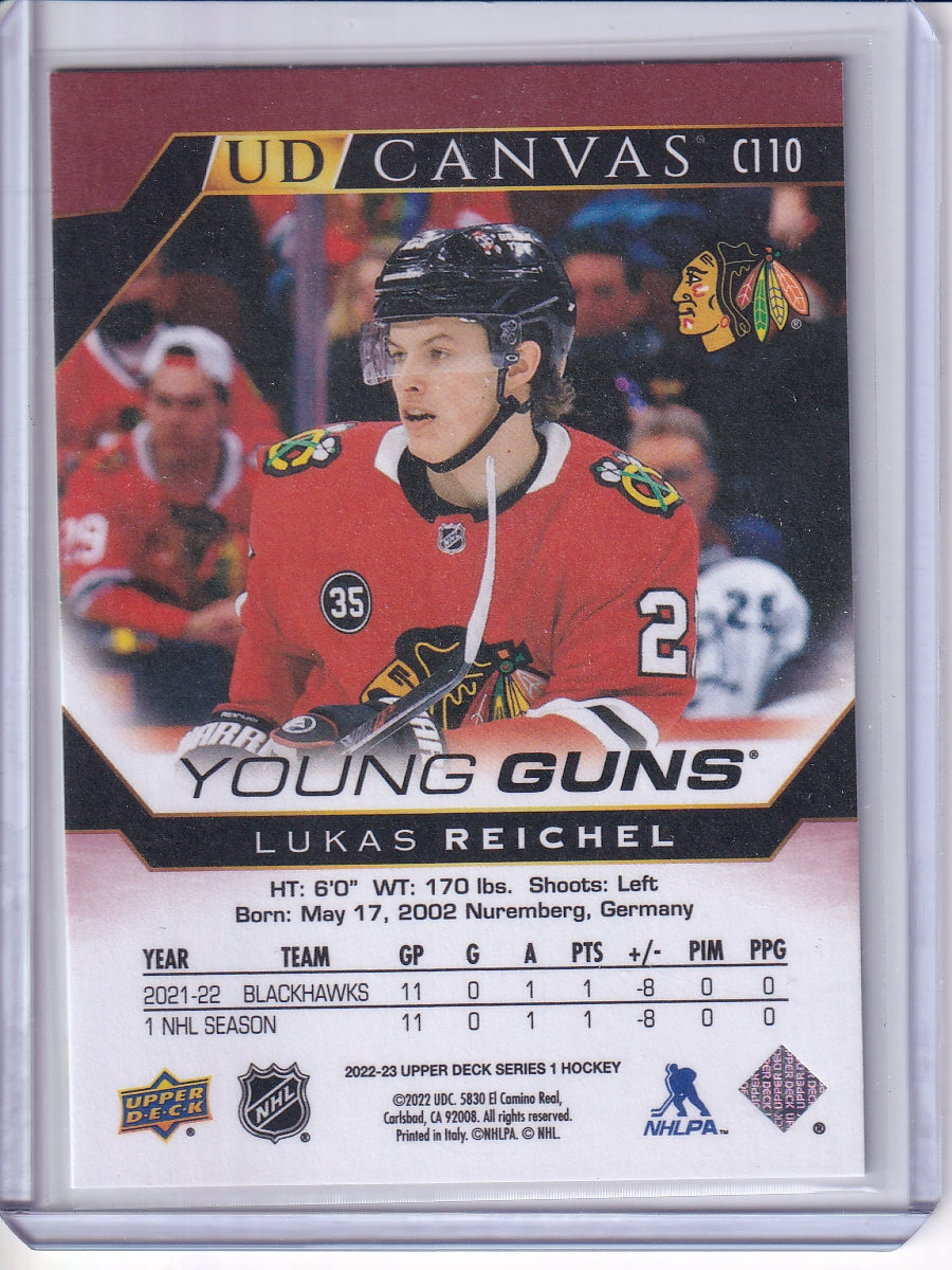 2022-23 Upper Deck #C110 Lukas Reichel UD Canvas
