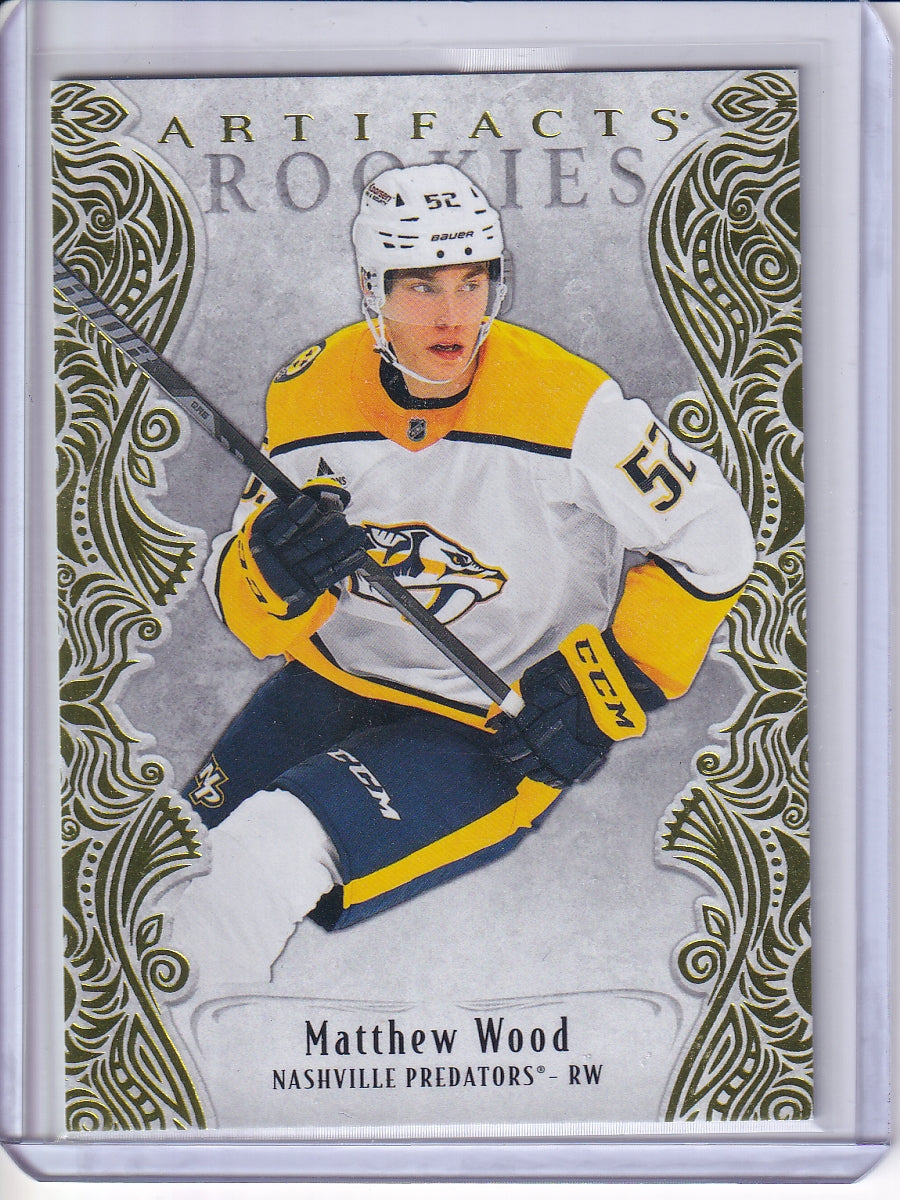 2025-26 Upper Deck Artifacts #187 Matthew Wood Yellow #/50