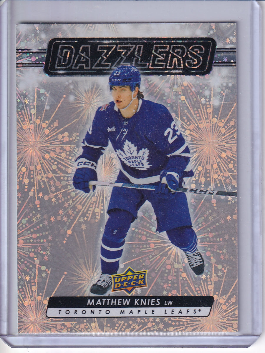 2023-24 Upper Deck #DZ-147 Matthew Knies Dazzlers Orange