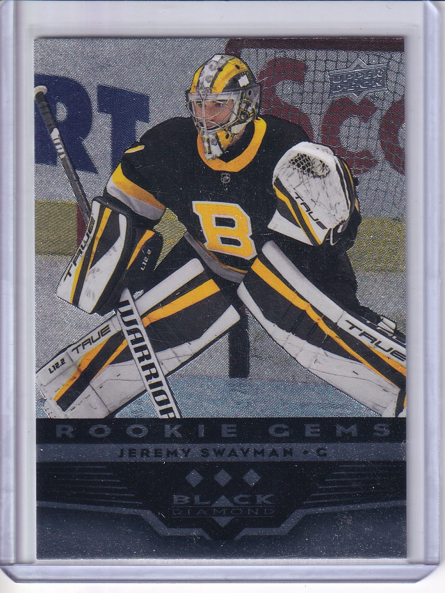 2021-22 Upper Deck #BD-36 Jeremy Swayman 2005-06 Black Diamond Retro
