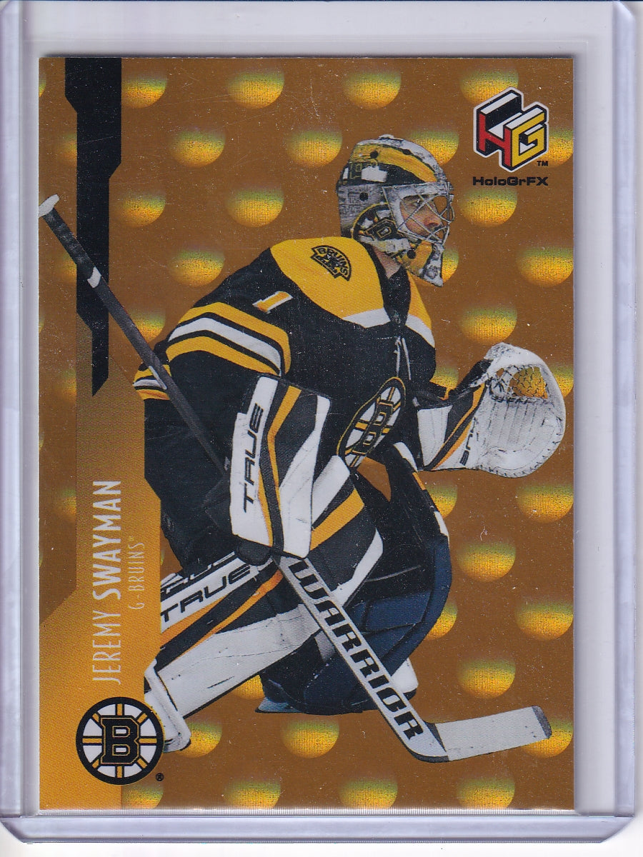 2021-22 Upper Deck #HG-17 Jeremy Swayman HoloGrFx Rookies Gold