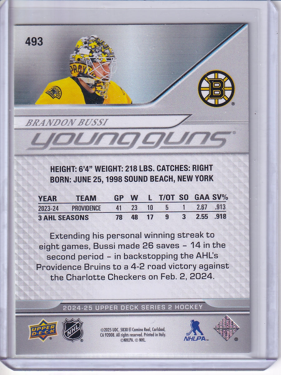 2024-25 Upper Deck #493 Brandon Bussi