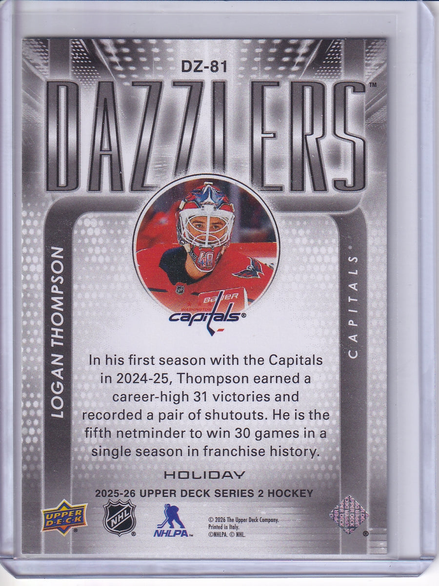 2025-26 Upper Deck #DZ-81 Logan Thompson Dazzlers Holiday Easter