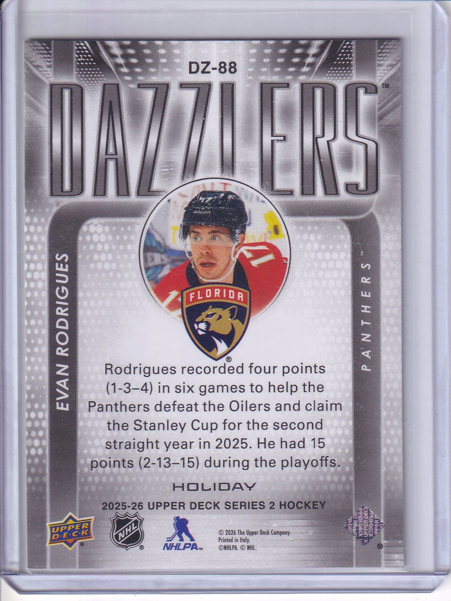 2025-26 Upper Deck #DZ-88 Evan Rodrigues Dazzlers Holiday Easter