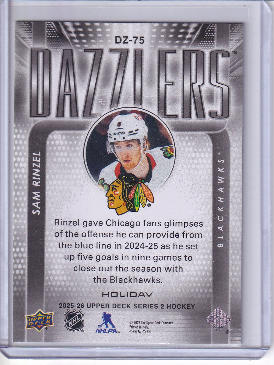 2025-26 Upper Deck #DZ-75 Sam Rinzel Dazzlers Holiday Easter