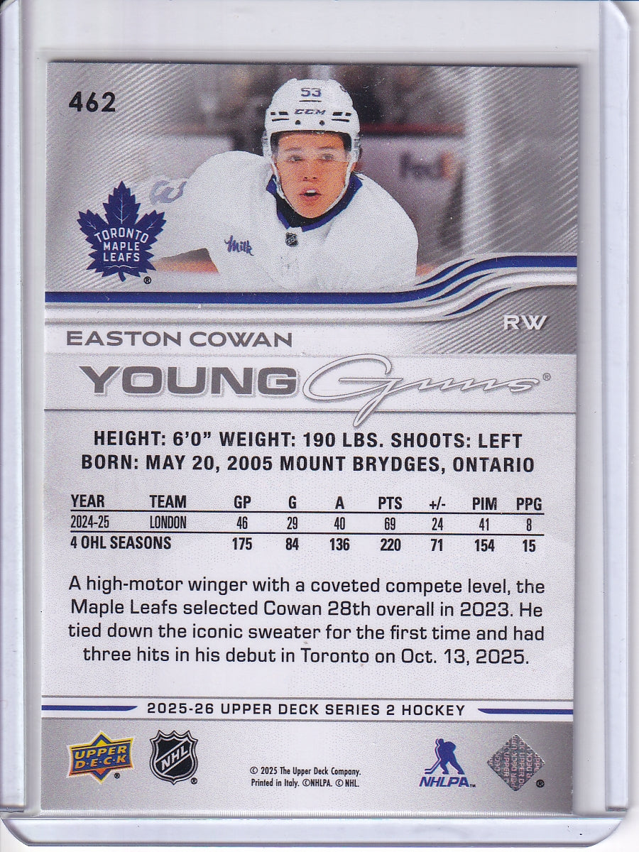 2025-26 Upper Deck #462 Easton Cowan