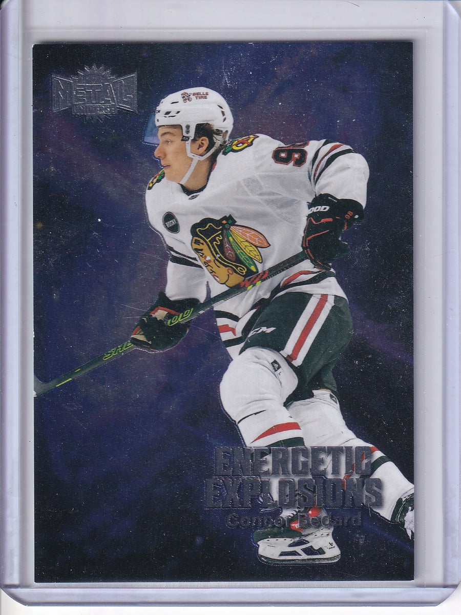 2023-24 SkyBox Metal Universe #EE-15 Connor Bedard Energetic Explosions