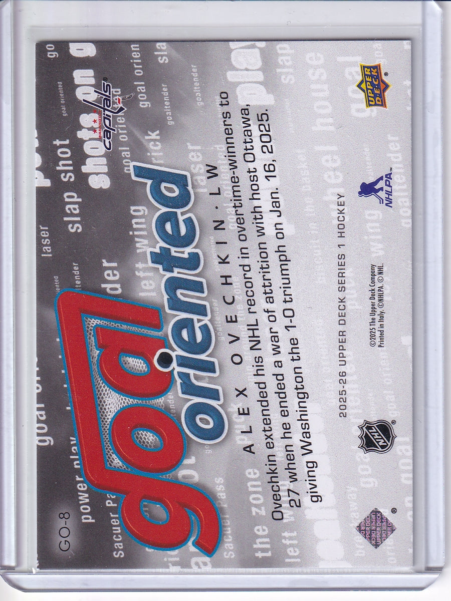 2025-26 Upper Deck #GO-8 Alex Ovechkin Goal Oriented