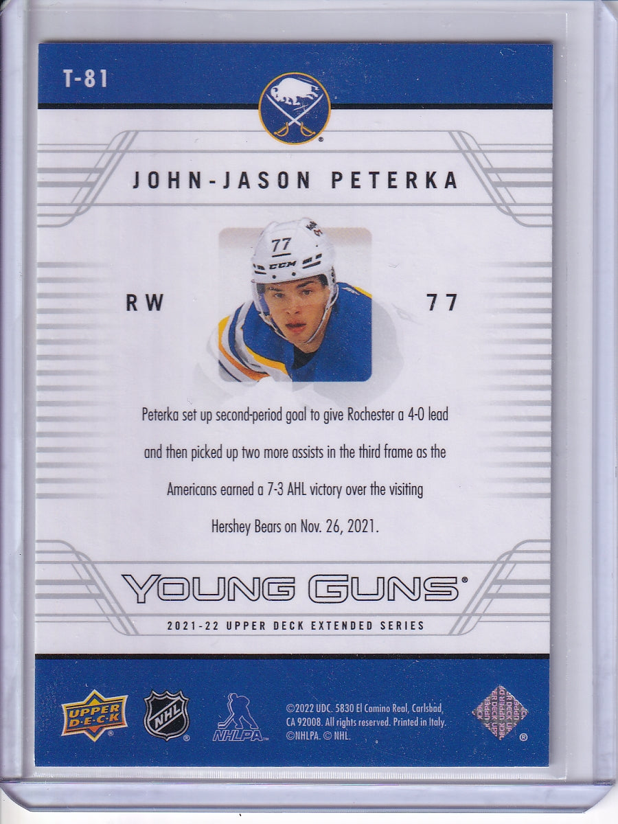 2021-22 Upper Deck #T-81 John-Jason Peterka 2006-07 Upper Deck Retro
