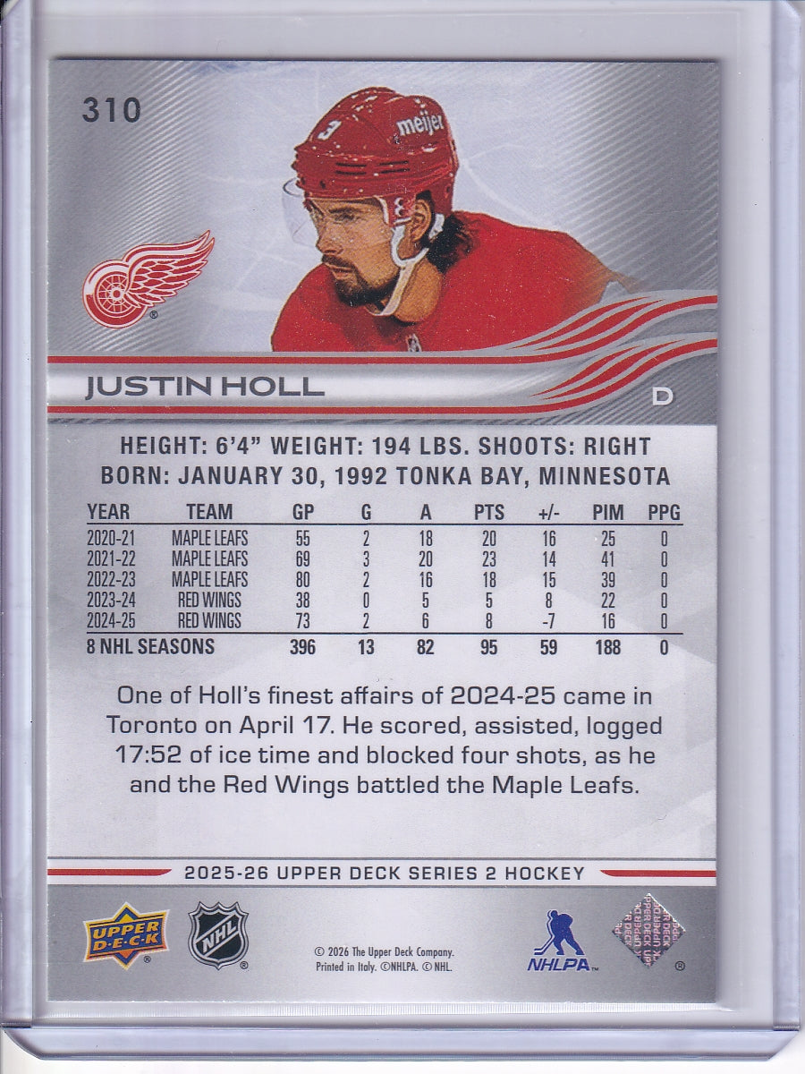 2025-26 Upper Deck #310 Justin Holl Deluxe #/250