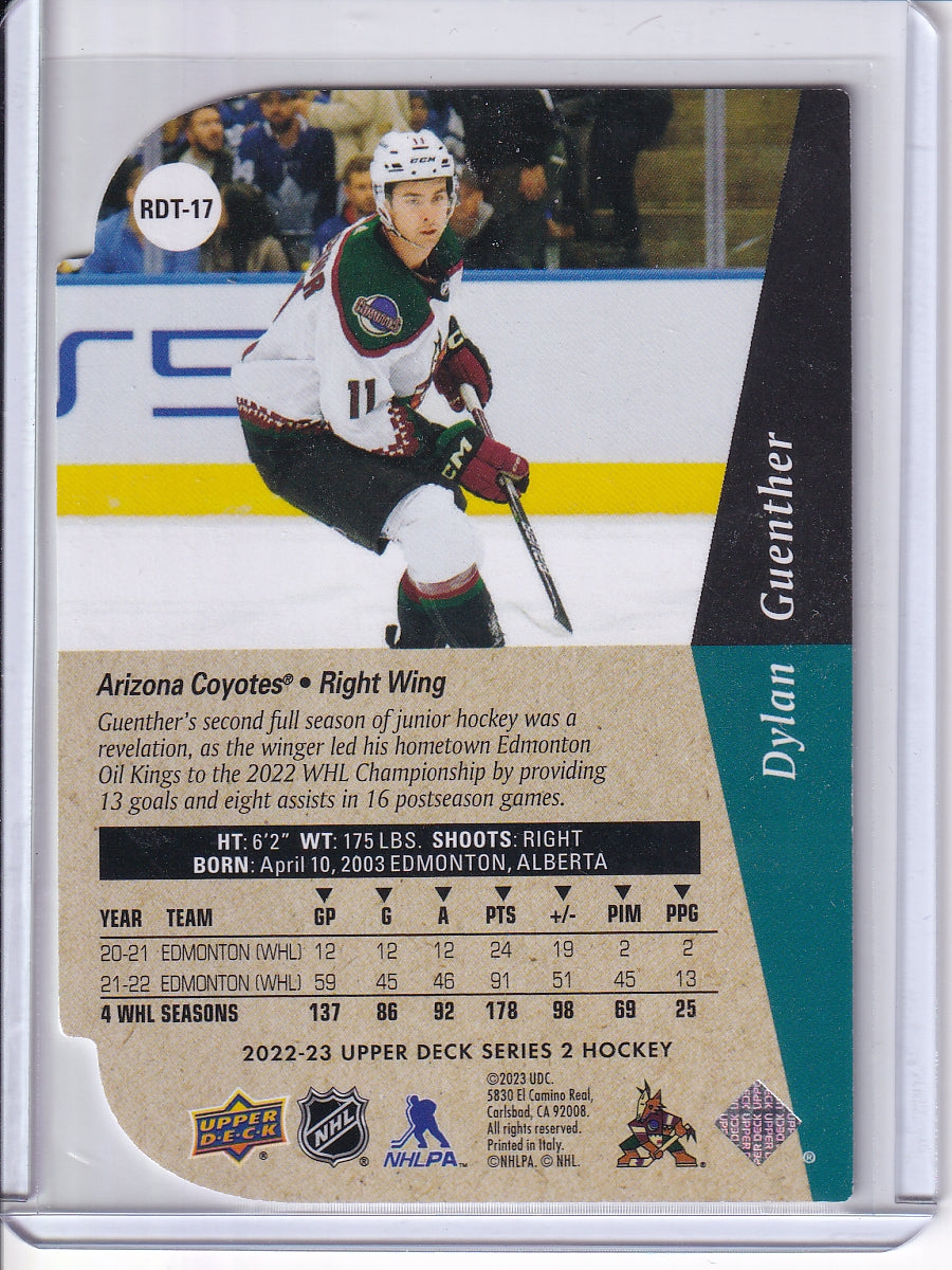 2022-23 Upper Deck #RDT-17 Dylan Guenther 1994-95 Rookie Die Cuts