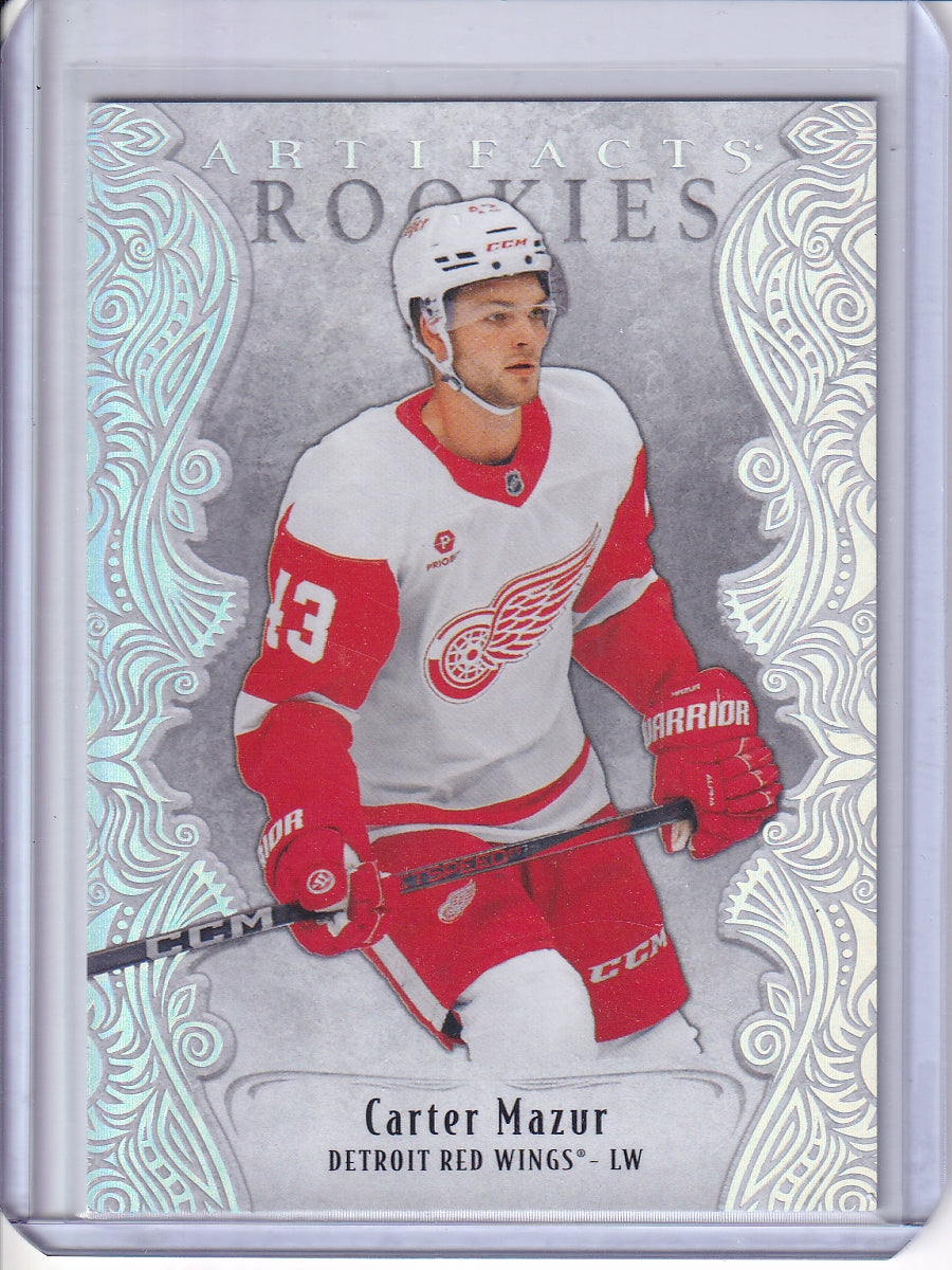 2025-26 Upper Deck Artifacts #192 Carter Mazur Platinum Sparkle #/99