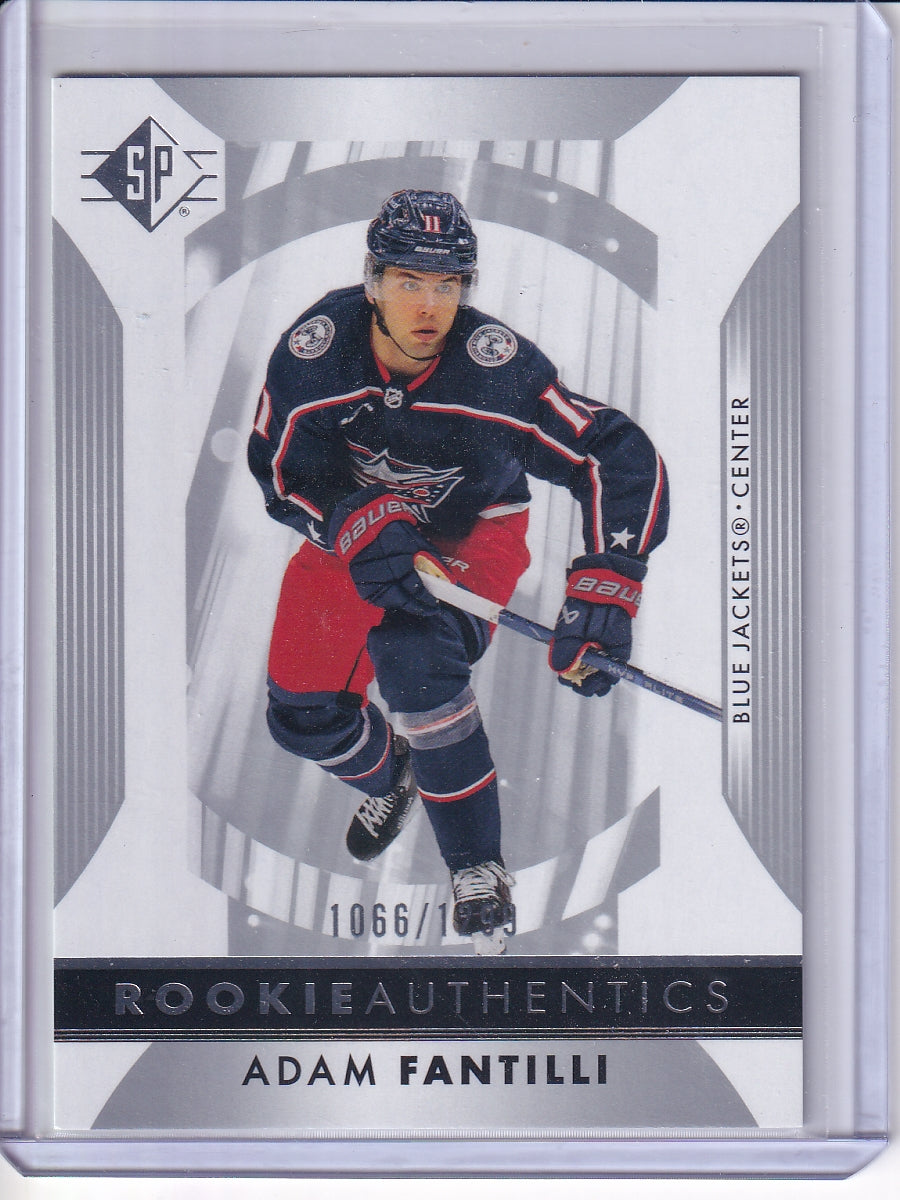 2023-24 Upper Deck SP Rookie Authentics Adam Fanilli #107 1066/1299