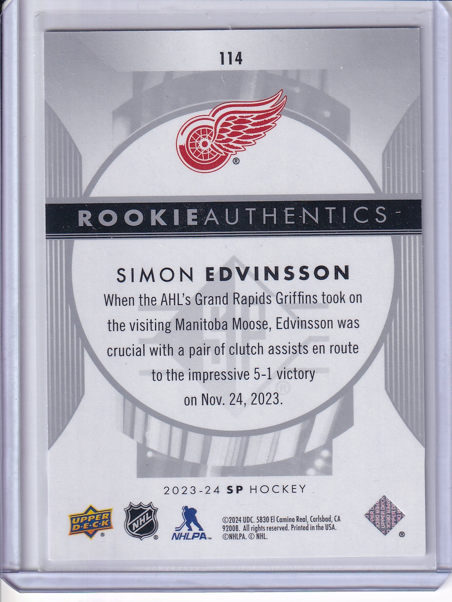 2023-24 SP #114 Simon Edvinsson #/1299
