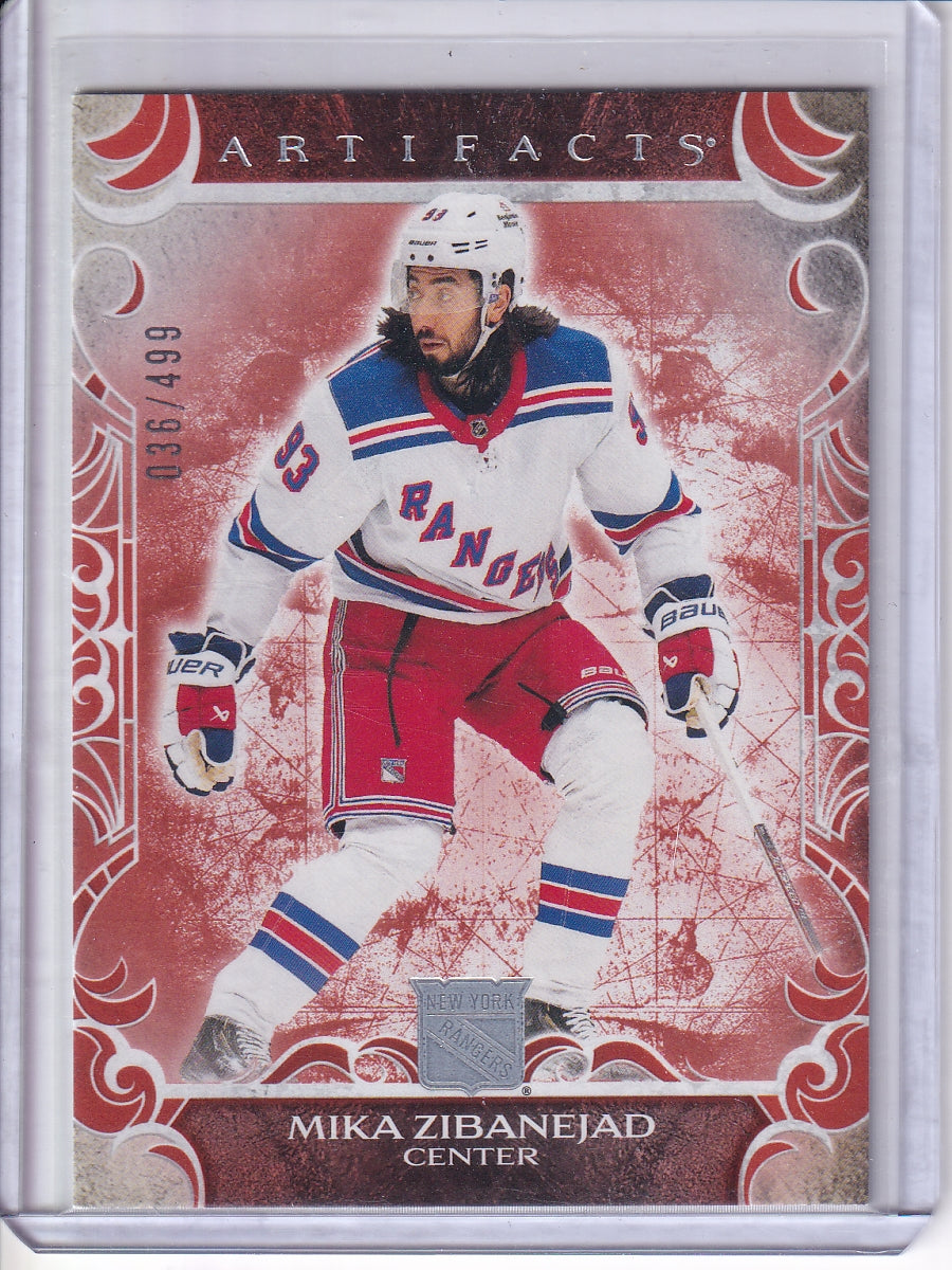 2024-25 Upper Deck Artifacts #41 Mika Zibanejad Ruby #/499
