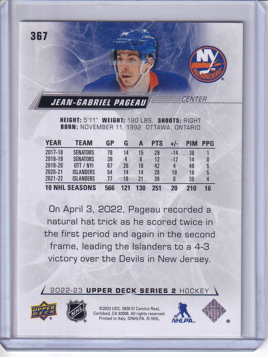 2022-23 Upper Deck #367 Jean-Gabriel Pageau High Gloss 4/10