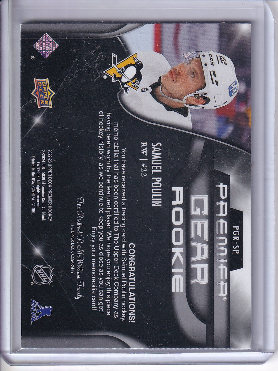 2022-23 Upper Deck Premier #PGR-SP Dylan Guenther Premier Gear Rookie Patch #/99
