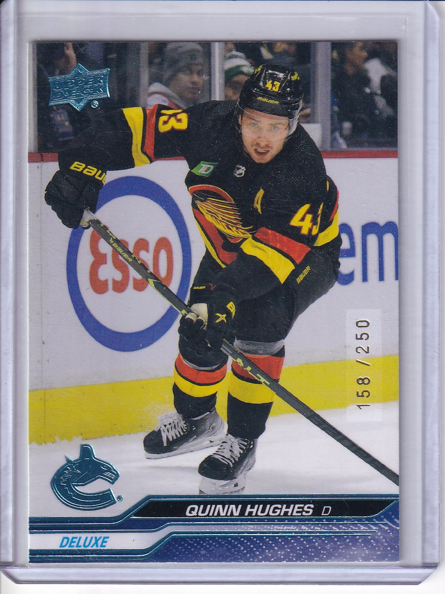 2023-24 Upper Deck #426 Quinn Hughes Deluxe #/250
