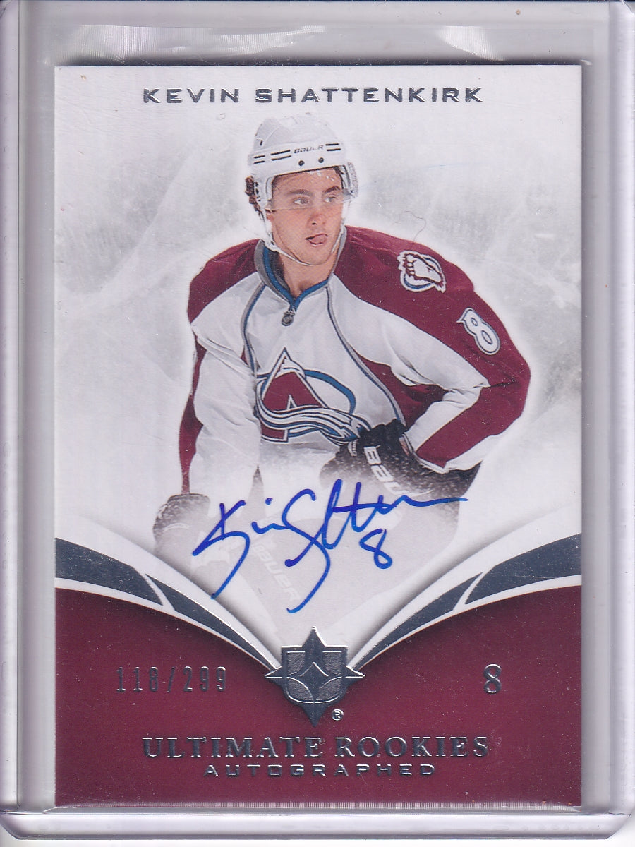 2010-11 UD Ultimate Rookies Auto Kevin Shattenkirk #112 118/299