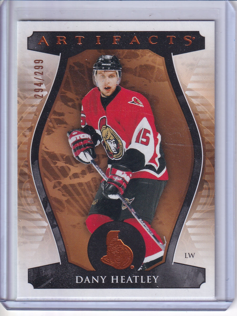 2023-24 Upper Deck Artifacts - Legends Dany Heatley #160 Copper 291/299