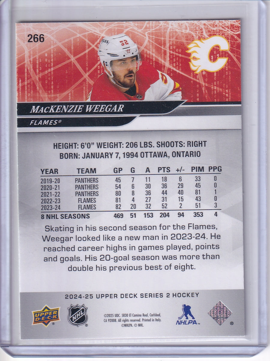 2024-25 Upper Deck #266 MacKenzie Weegar 066/100