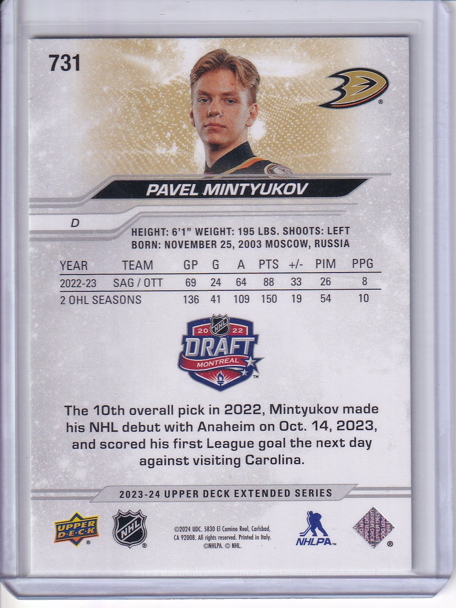 2023-24 Upper Deck #731 Pavel Mintyukov