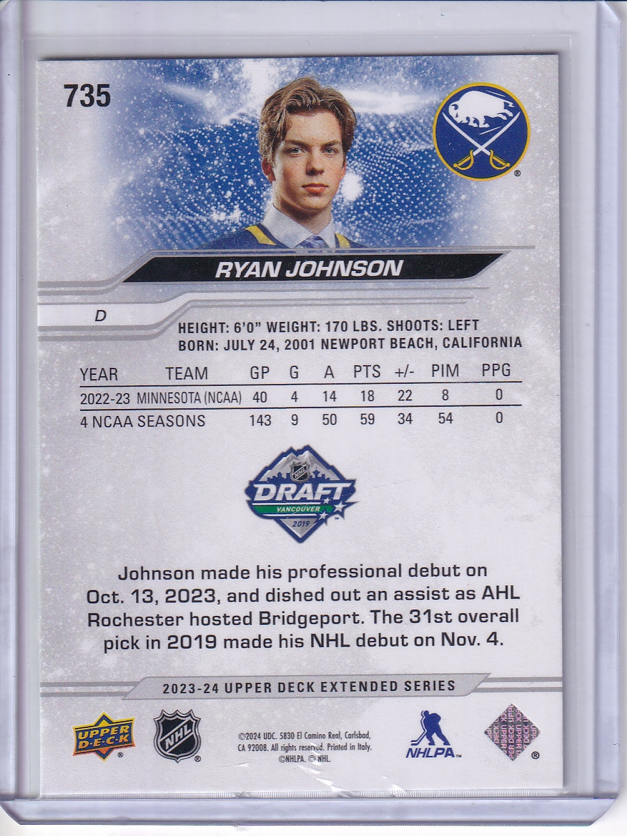 2023-24 Upper Deck #735 Ryan Johnson