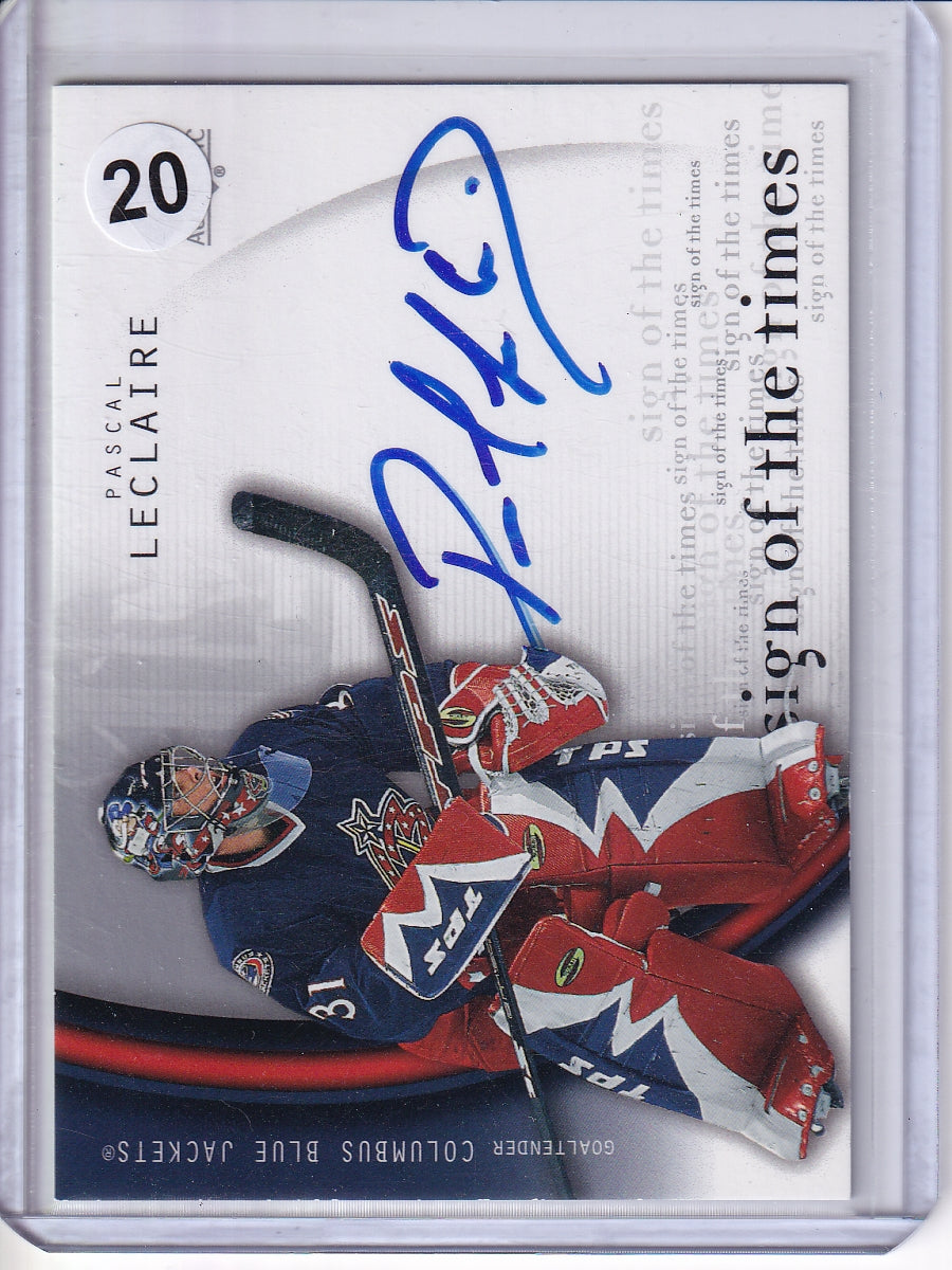 2005-06 SP Authentic #PL Pascal Leclaire Sign of the Times