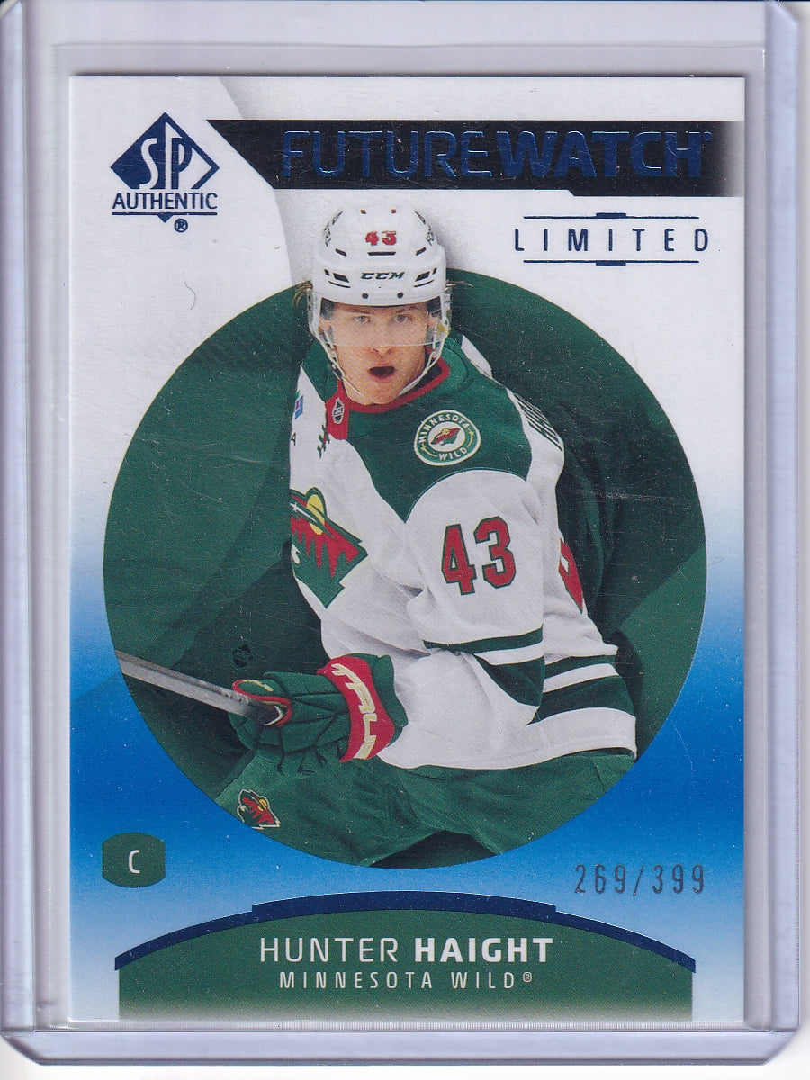 2025-26 SP Authentic #182 Hunter Haight Future Watch Limited Blue #/399