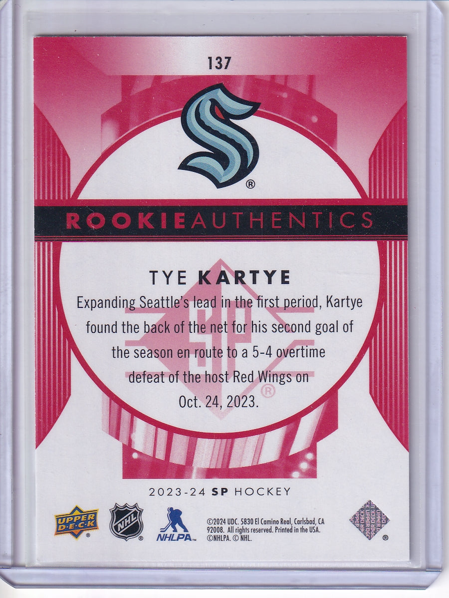 2023-24 SP #137 Tye Kartye Red #/899