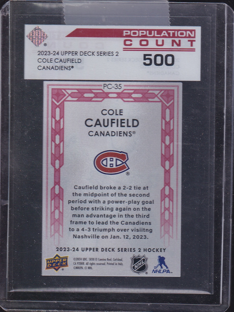 2023-24 Upper Deck #PC-35 Cole Caufield Population Count 500
