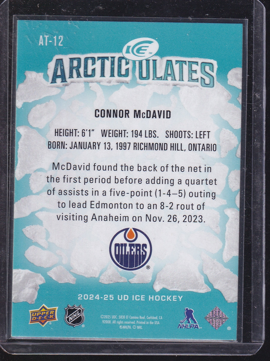 2024-25 Upper Deck Ice #AT-12 Connor McDavid Arcticulates