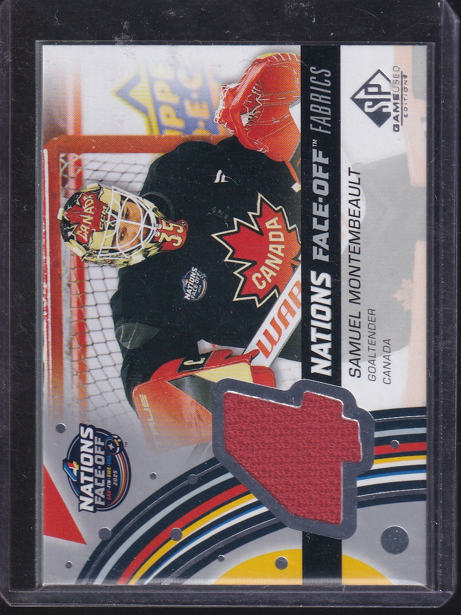 2025-26 SP Game Used #4N-SM Samuel Montembeault 4 Nations Face-Off Fabrics