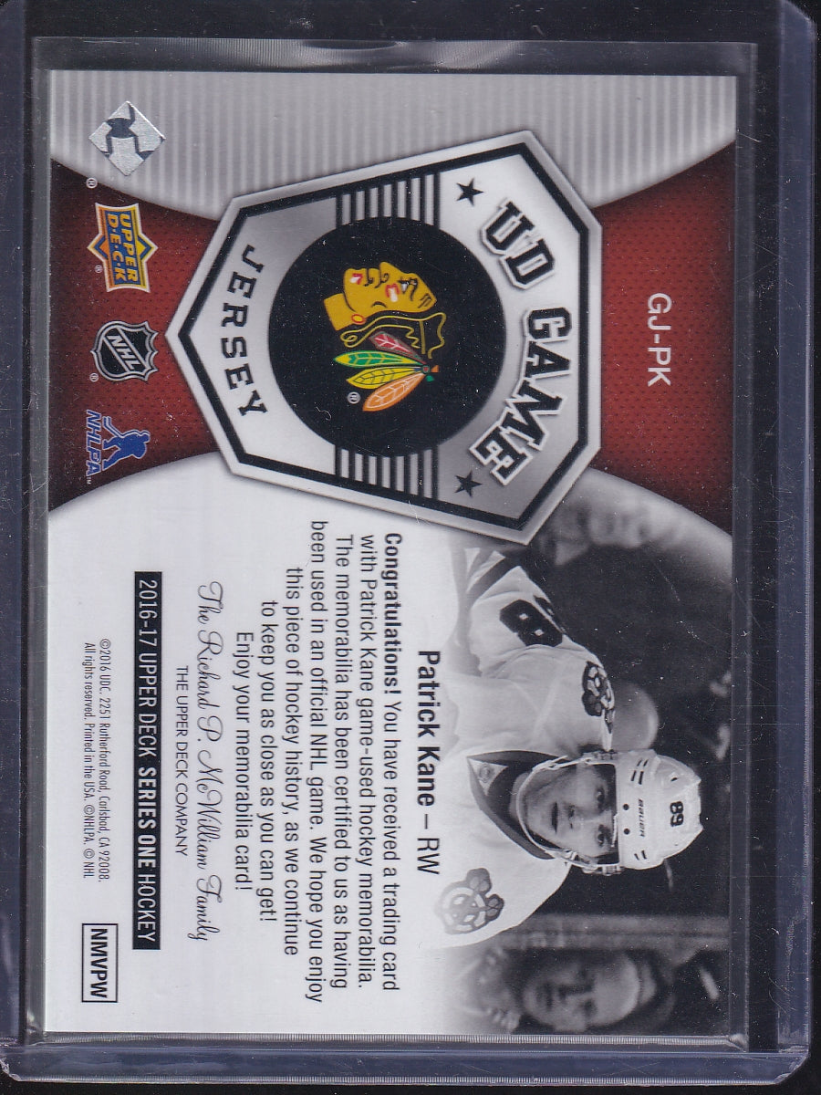 2016-17 Upper Deck #GJ-PK Patrick Kane UD Game Jerseys