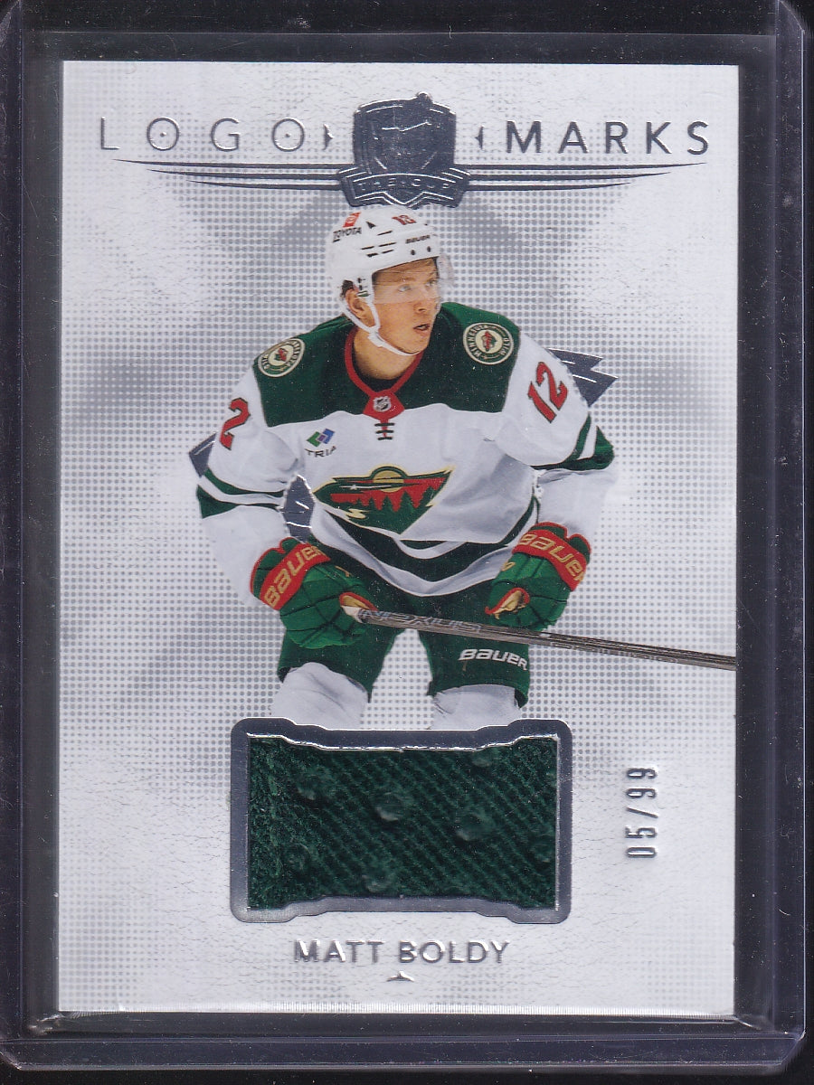 2024-25 Upper Deck The Cup #LM-MB Matt Boldy Logomarks Jersey #/99