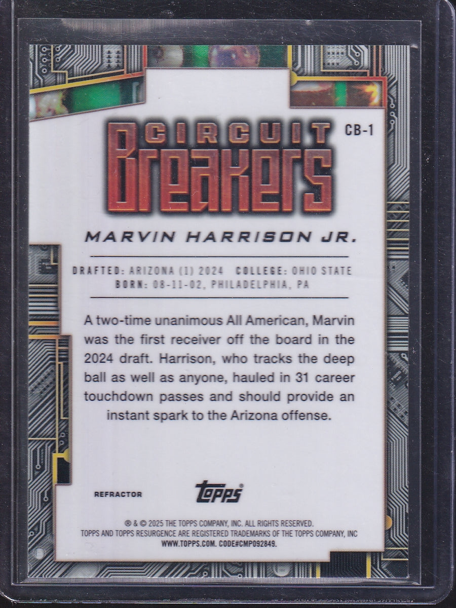 2024 Topps Resurgence #CB-1 Marvin Harrison Jr. Circuit Breakers